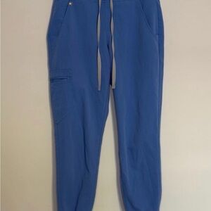 Figs Woman’s Joggers in Blue with Gray Accents